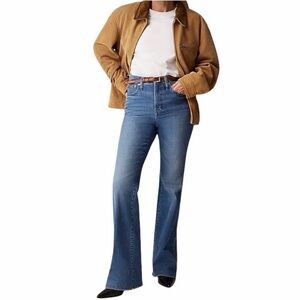 J.Crew Women's Jean Size 33 Dark Blue Bootcut‎ Stretch High Rise 36x29.5 Denim
